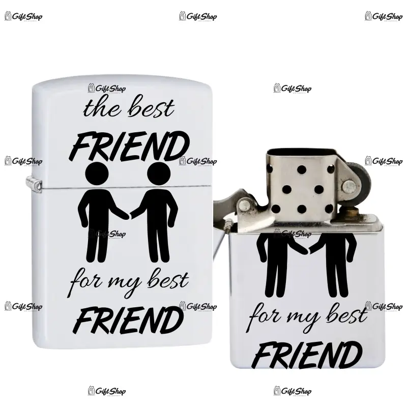 The best friend, bricheta metalica gravata laser cu mesaj